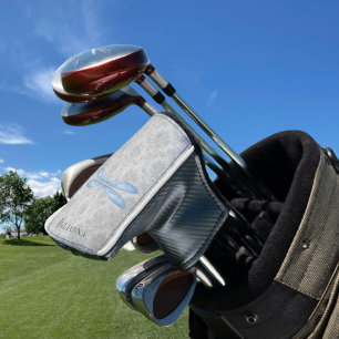 Blue Dragonfly Damask Golf Head Cover