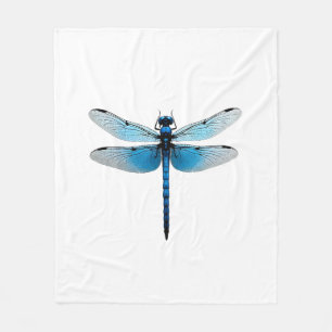 Blue Dragonfly - Insect Wildlife Animal Lover Ento Fleece Blanket