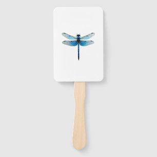 Blue Dragonfly - Insect Wildlife Animal Lover Ento Hand Fan