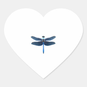 Blue Dragonfly - Insect Wildlife Animal Lover Ento Heart Sticker