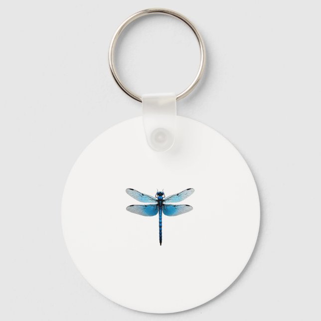Blue Dragonfly - Insect Wildlife Animal Lover Ento Key Ring (Front)