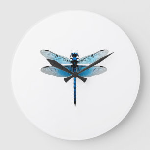 Blue Dragonfly - Insect Wildlife Animal Lover Ento Large Clock