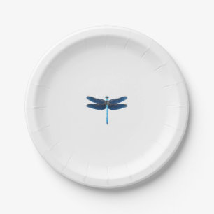 Blue Dragonfly - Insect Wildlife Animal Lover Ento Paper Plate