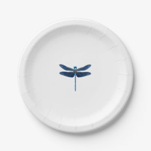Blue Dragonfly - Insect Wildlife Animal Lover Ento Paper Plate