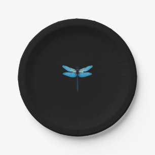 Blue Dragonfly - Insect Wildlife Animal Lover Ento Paper Plate