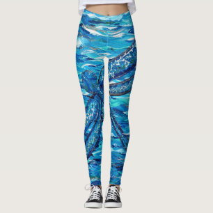 Blue Dragonfly Painting Leggings