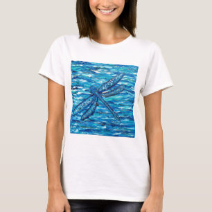 Blue Dragonfly Painting T-Shirt