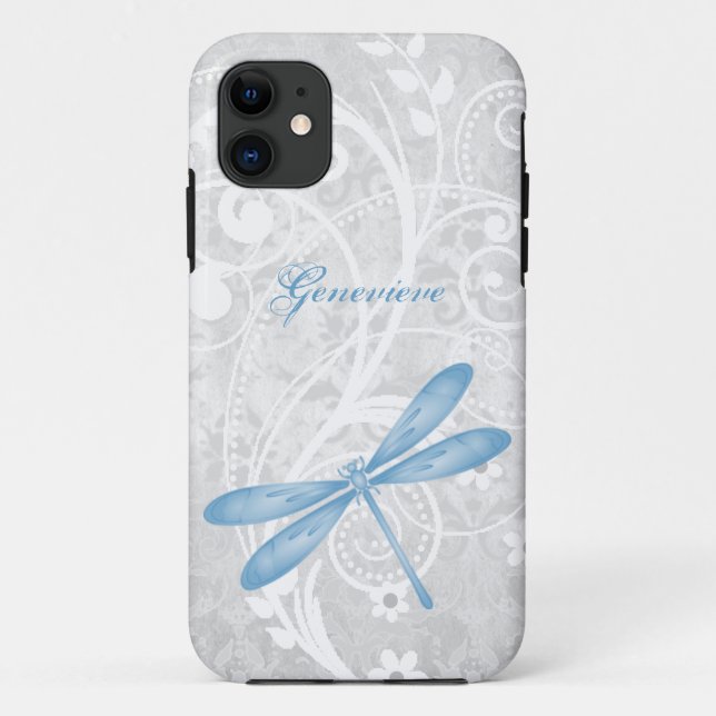 Blue Dragonfly Personalised Case-Mate iPhone Case (Back)