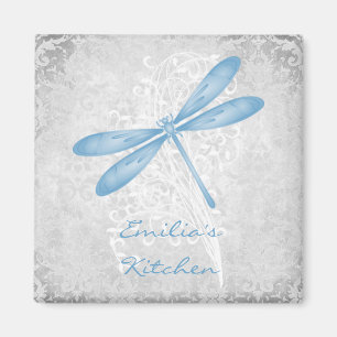 Blue Dragonfly Personalised Magnet