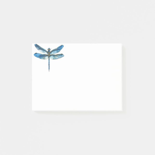 Blue dragonfly  post-it notes (Front)