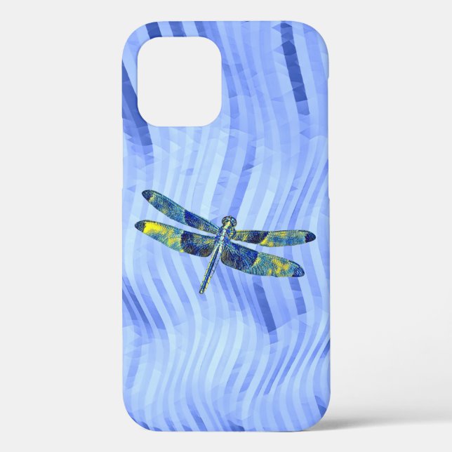 Blue Dragonfly Pretty Art Phone Case (Back)