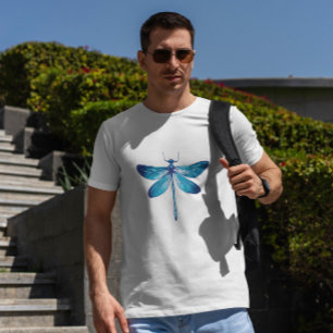 Blue Dragonfly Realistic T-Shirt