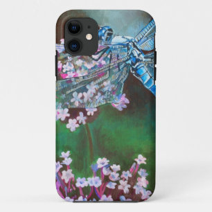 Blue Dragonfly Resting On Wild Garlic iPhone 11 Case
