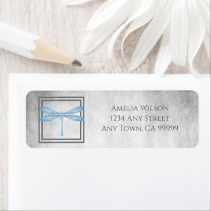 Blue Dragonfly Return Address Label