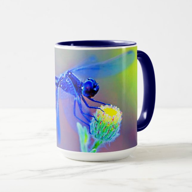 Blue Dragonfly Spirit Traits 15oz Combo Mug (Front Right)