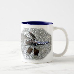 Blue Dragonfly Two-Tone Coffee Mug