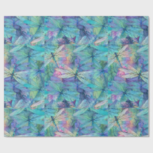 Blue Dragonfly Wrapping Paper