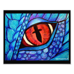 Blue Dragon's Eye by Carol Zeock Photo Print