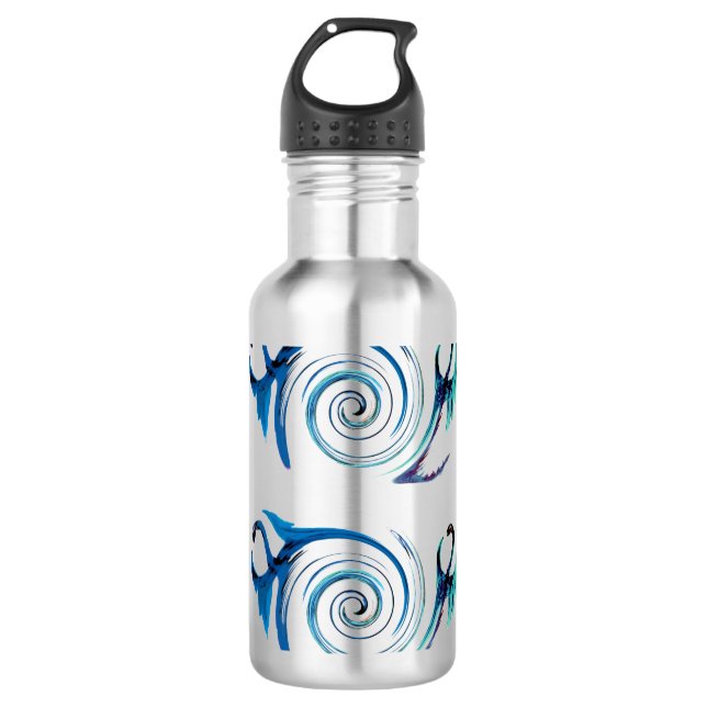 Blue Dragons Fantasy Animal Named 710 Ml Water Bottle (Front)