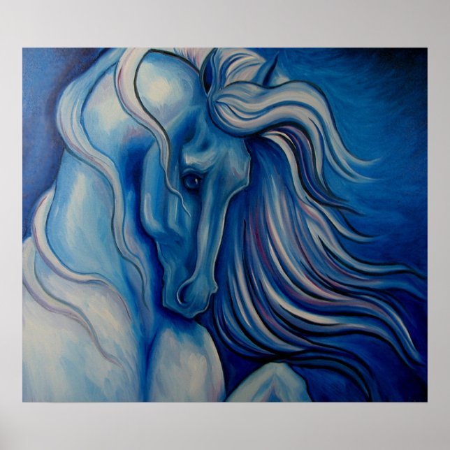 Blue Drama Horse Poster (Front)