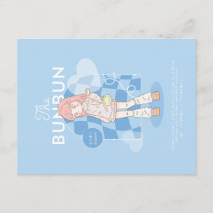 Blue dream pink postcard