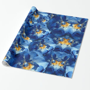 Blue dream, Roses Floral Holiday Wrapping Paper