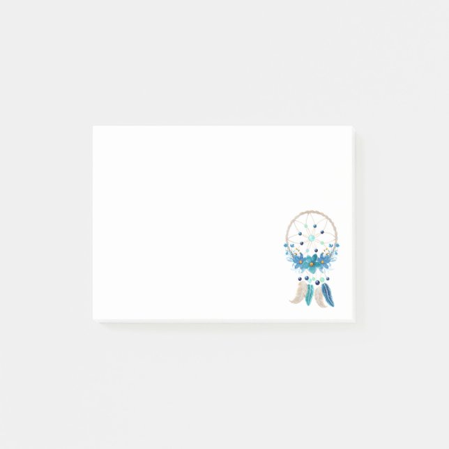 Blue Dreamcatcher Stylish Boho Design Post-it Notes (Front)