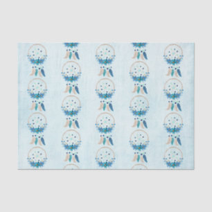 Blue Dreamcatcher Stylish Boho Pattern Tissue Paper