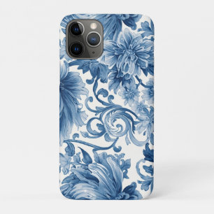 Blue Dreams   Floral Watercolor Chinoiserie iPhone 11 Pro Case