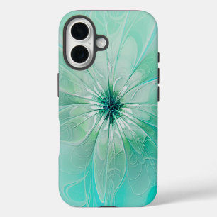 Blue Dreams Modern Flower Phone Coverr iPhone 16 Case