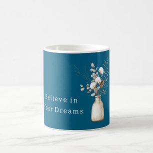 Blue Dreams Pine Cone Winter  Coffee Mug