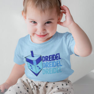 Blue Dreidel Hanukkah Toddler Baby T-Shirt