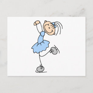 Blue Dress Figure Skater t-shirts and Gifts Postcard