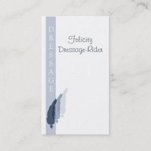 Blue dressage half pass graphic business card