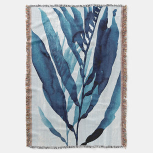 Blue Drift I Throw Blanket
