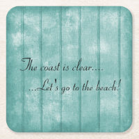 Blue Driftwood Beach Coaster