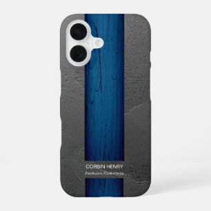 Blue Drip Name Abstract Texture iPhone 16 Case
