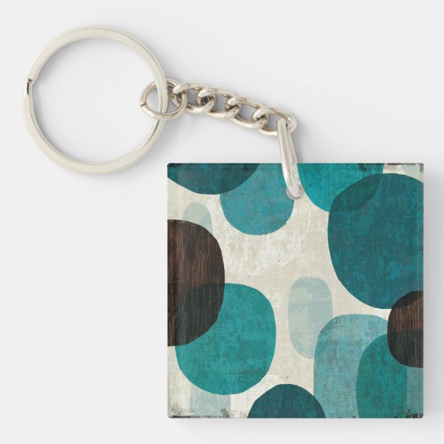 Blue Drips Key Ring (Front)