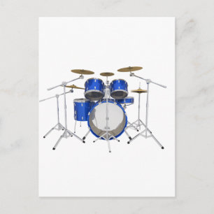 Blue Drum Kit: Postcard