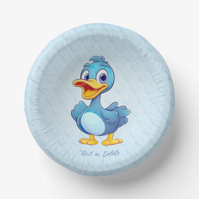 Blue Duck Paper Bowl Paper Plate (Front)