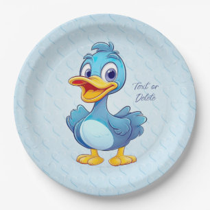 Blue Duck Paper Plate