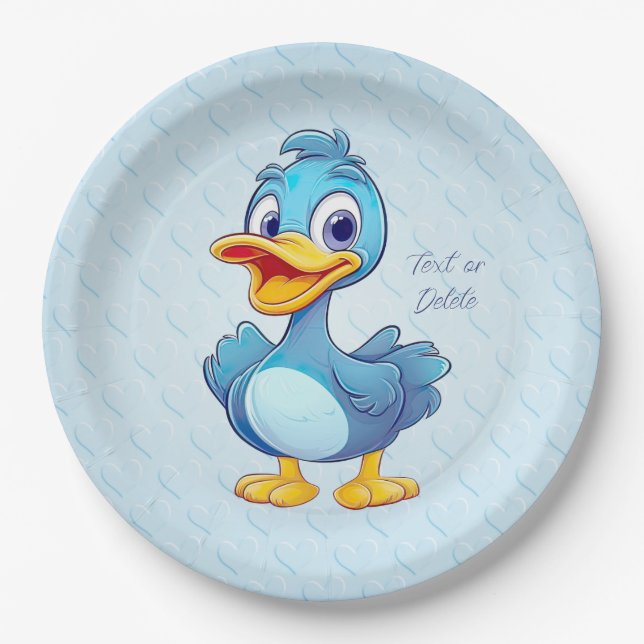 Blue Duck Paper Plate (Front)