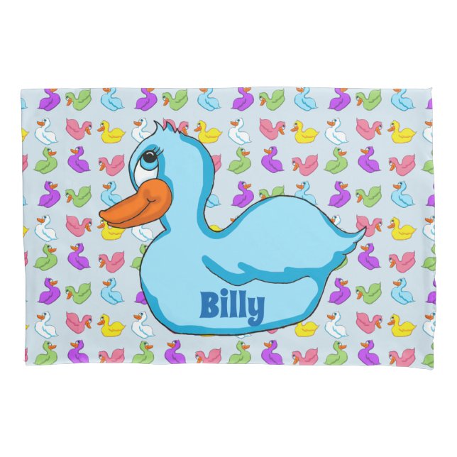 Blue Duck Pillow Case (Front)