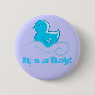 blue ducky It`s a boy button