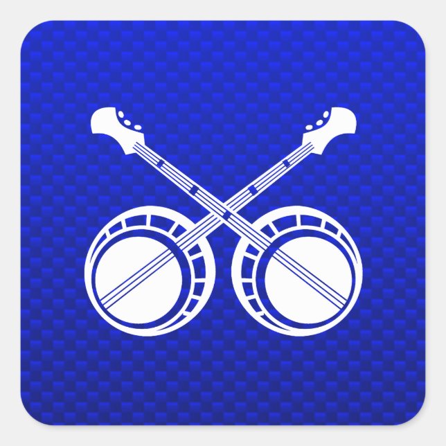 Blue Duelling Banjos Square Sticker (Front)