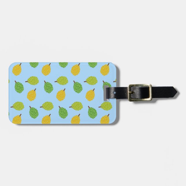 blue durians luggage tag (Front Horizontal)