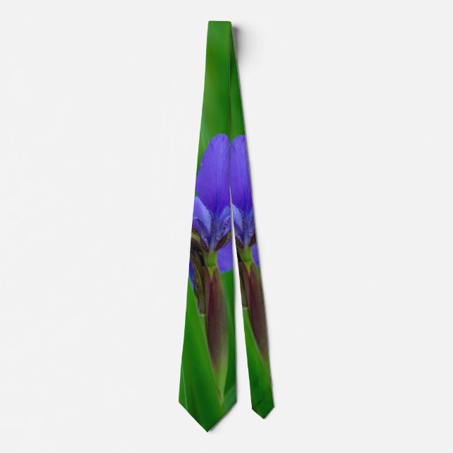 Blue Dutch Among Leaves Neck Tie (Front)
