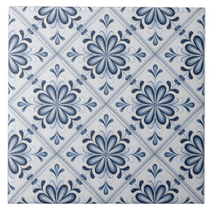 Blue Dutch Delft Pattern Ceramic Tile