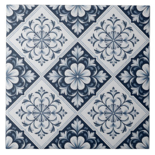 Blue Dutch Delft Pattern Ceramic Tile