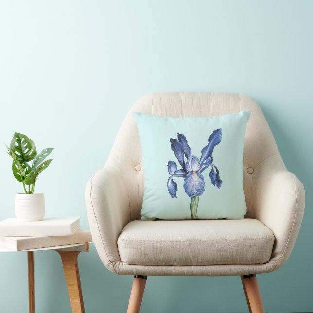 Blue Dutch Iris - Cushion (Chair)